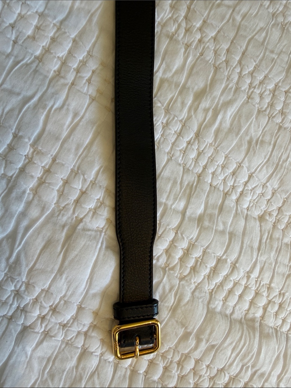 Chloe Black Leather Belt with Gold Bow - Picture 8 of 9